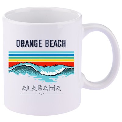 Orange Beach Souvenir Alabama Reminder 11oz C Handle Ceramic Mug