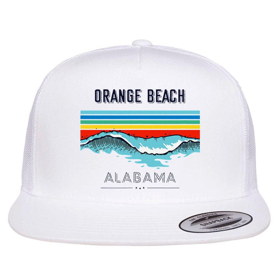 Orange Beach Souvenir Alabama Reminder Flat Bill Trucker Hat