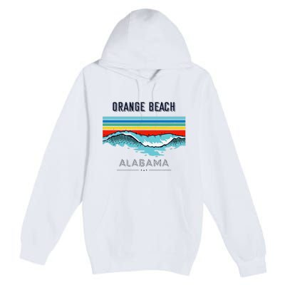 Orange Beach Souvenir Alabama Reminder Premium Pullover Hoodie