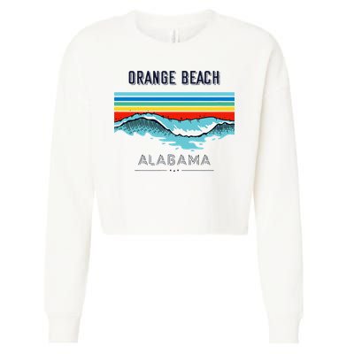 Orange Beach Souvenir Alabama Reminder Cropped Pullover Crew