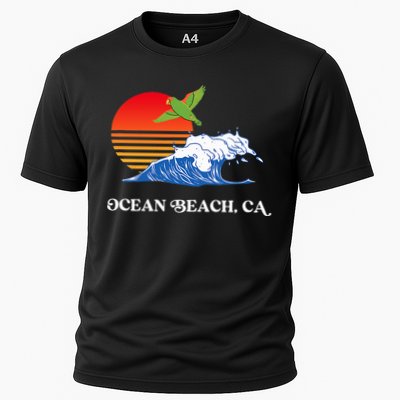 Ocean Beach San Diego California Sunset Ob Parrot Performance Shirt