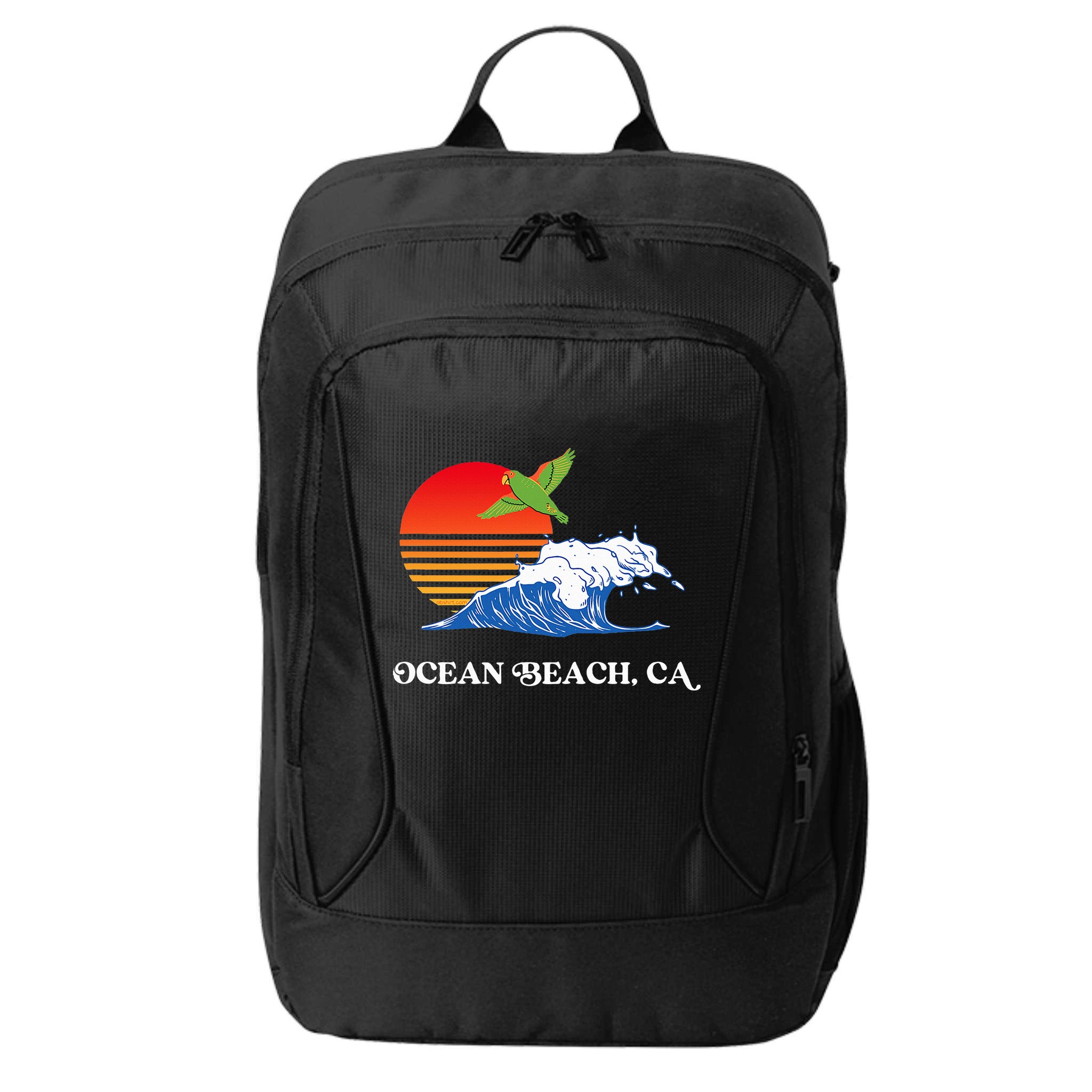 Ocean Beach San Diego California Sunset Ob Parrot City Backpack