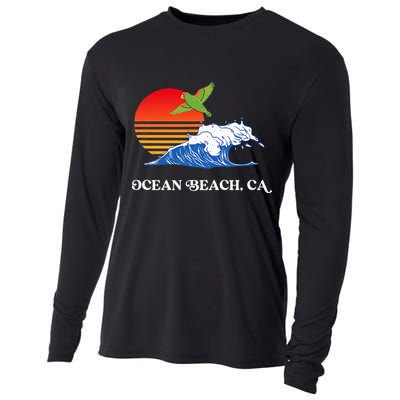 Ocean Beach San Diego California Sunset Ob Parrot Cooling Performance Long Sleeve Crew