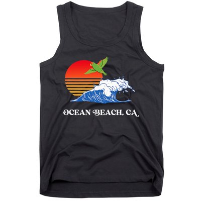 Ocean Beach San Diego California Sunset Ob Parrot Tank Top