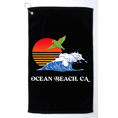 Ocean Beach San Diego California Sunset Ob Parrot Golf Towel