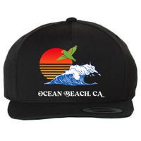 Ocean Beach San Diego California Sunset Ob Parrot Wool Snapback Cap