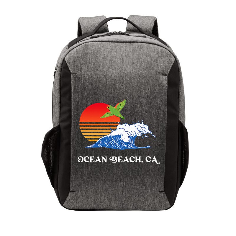 Ocean Beach San Diego California Sunset Ob Parrot Vector Backpack