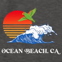 Ocean Beach San Diego California Sunset Ob Parrot Vector Backpack