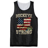 Ohio Buckeye Strong Ohio USA Flag Overlay Mesh Reversible Basketball Jersey Tank