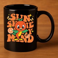 Orange Bird Sunshine 11oz C Handle Ceramic Mug