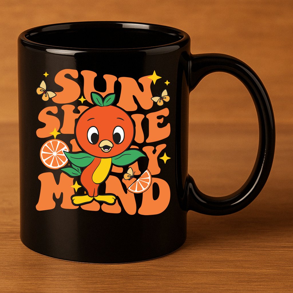 Orange Bird Sunshine 11oz C Handle Ceramic Mug