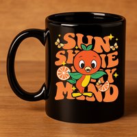 Orange Bird Sunshine 11oz C Handle Ceramic Mug