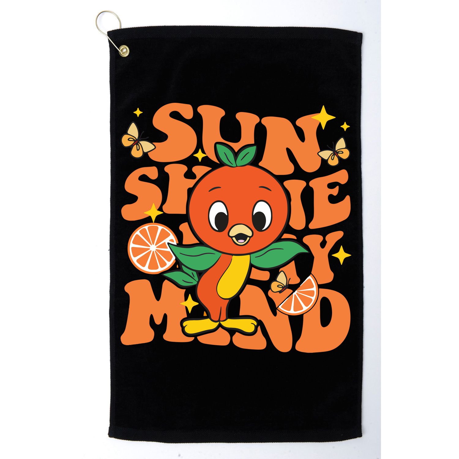 Orange Bird Sunshine Golf Towel
