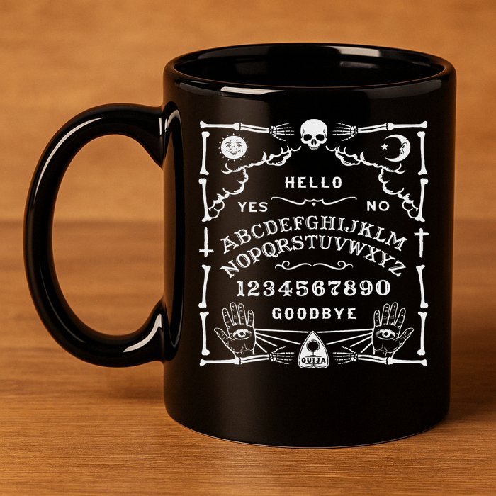 Ouija Board Spirit Board 11oz C Handle Ceramic Mug