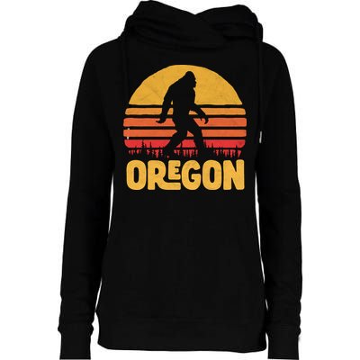 Oregon Bigfoot Sasquatch & Sun Womens Funnel Neck Pullover Hood