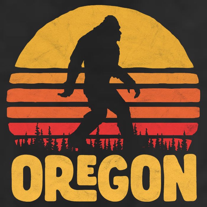 Oregon Bigfoot Sasquatch & Sun Golf Towel