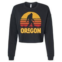 Oregon Bigfoot Sasquatch & Sun Cropped Pullover Crew