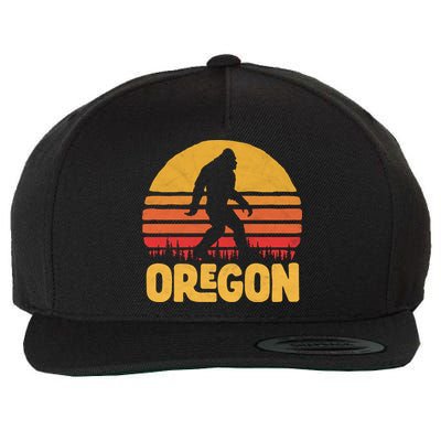 Oregon Bigfoot Sasquatch & Sun Wool Snapback Cap