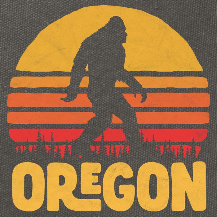 Oregon Bigfoot Sasquatch & Sun Cotton Canvas Backpack
