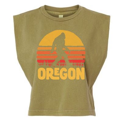 Oregon Bigfoot Sasquatch & Sun Garment-Dyed Women's Muscle Tee