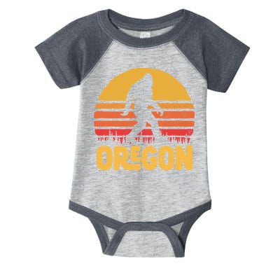 Oregon Bigfoot Sasquatch & Sun Infant Baby Jersey Bodysuit