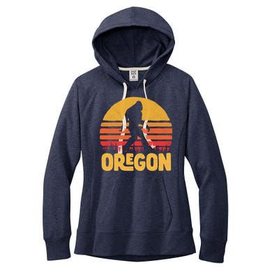 Oregon Bigfoot Sasquatch & Sun Women's Fleece Hoodie