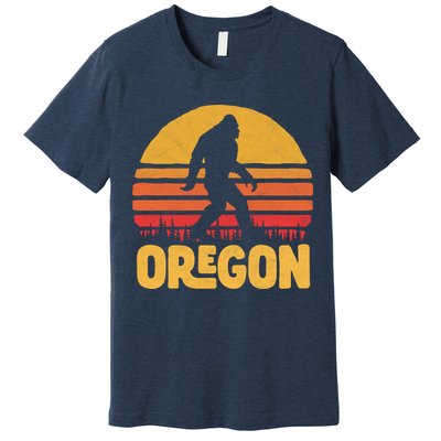 Oregon Bigfoot Sasquatch & Sun Premium T-Shirt