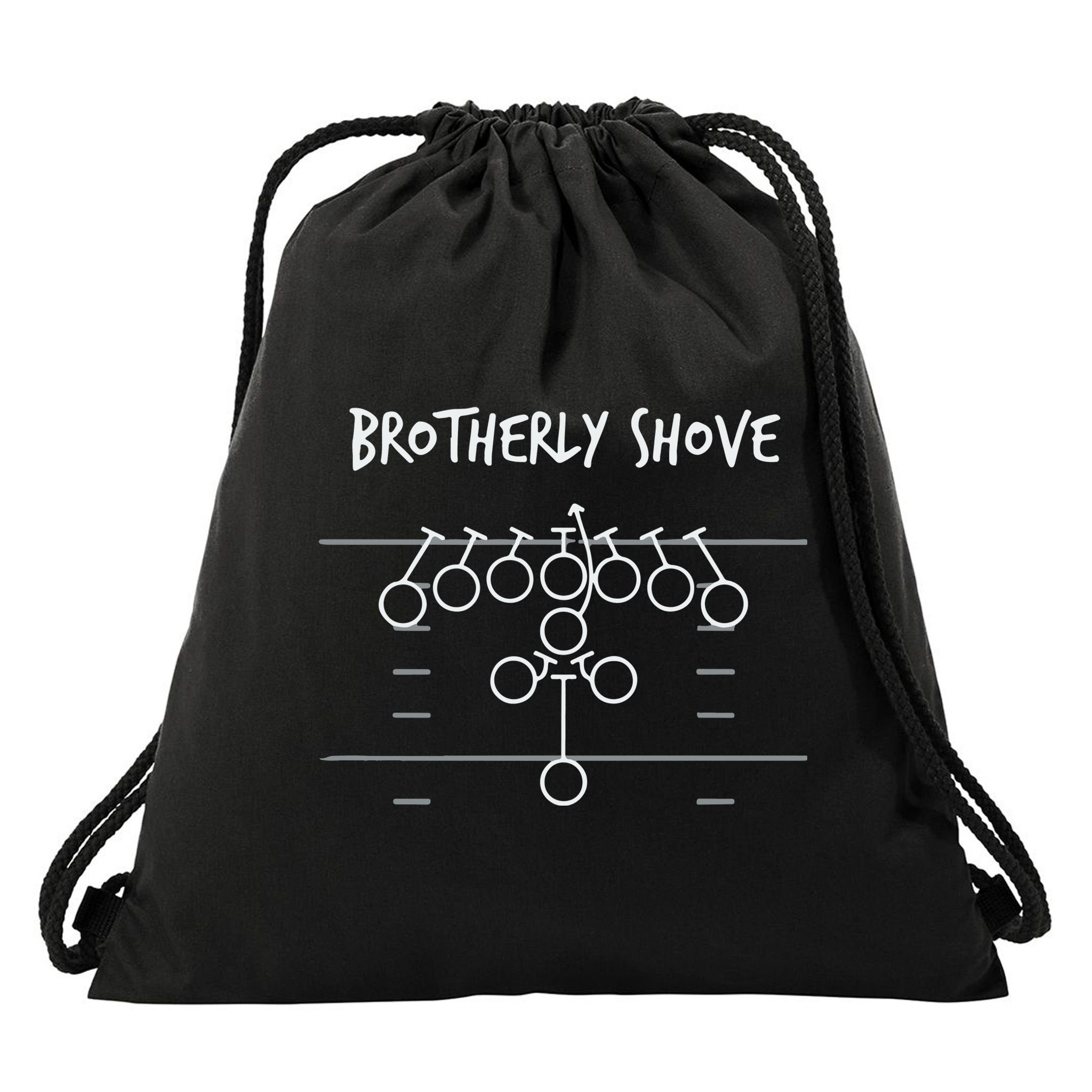 Official Brotherly Shove Drawstring Bag