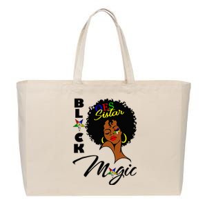 OES Black Sistar Magic Order The Eastern Star Juneteenth Day Cotton Canvas Jumbo Tote