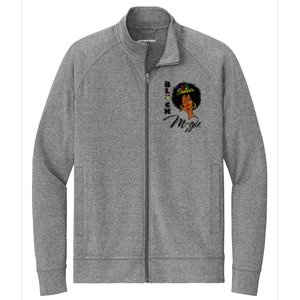 OES Black Sistar Magic Order the Eastern Star Juneteenth Day Stretch Full-Zip Cadet Jacket