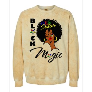 OES Black Sistar Magic Order the Eastern Star Juneteenth Day Colorblast Crewneck Sweatshirt