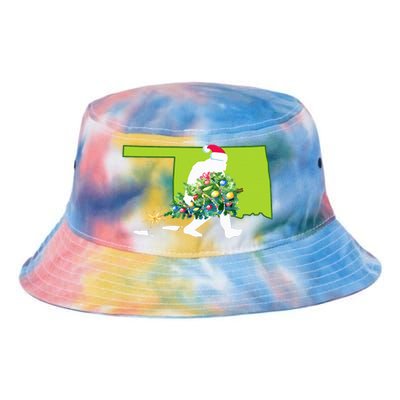 Oklahoma Bigfoot State Christmas Tree Tie Dye Newport Bucket Hat