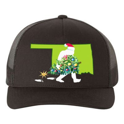 Oklahoma Bigfoot State Christmas Tree Yupoong Adult 5-Panel Trucker Hat