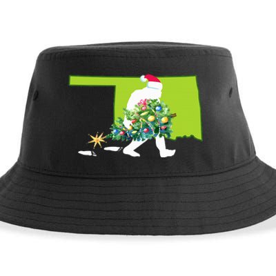 Oklahoma Bigfoot State Christmas Tree Sustainable Bucket Hat