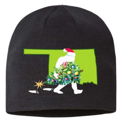 Oklahoma Bigfoot State Christmas Tree Sustainable Beanie