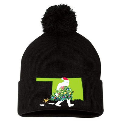 Oklahoma Bigfoot State Christmas Tree Pom Pom 12in Knit Beanie