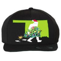 Oklahoma Bigfoot State Christmas Tree Wool Snapback Cap