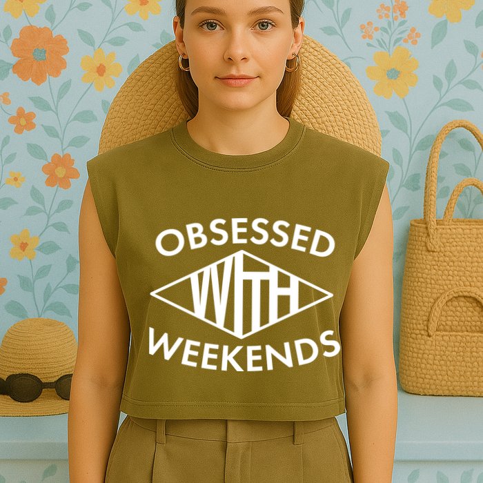 Obsessed With Weekends Garment-Dyed Women's Muscle Tee