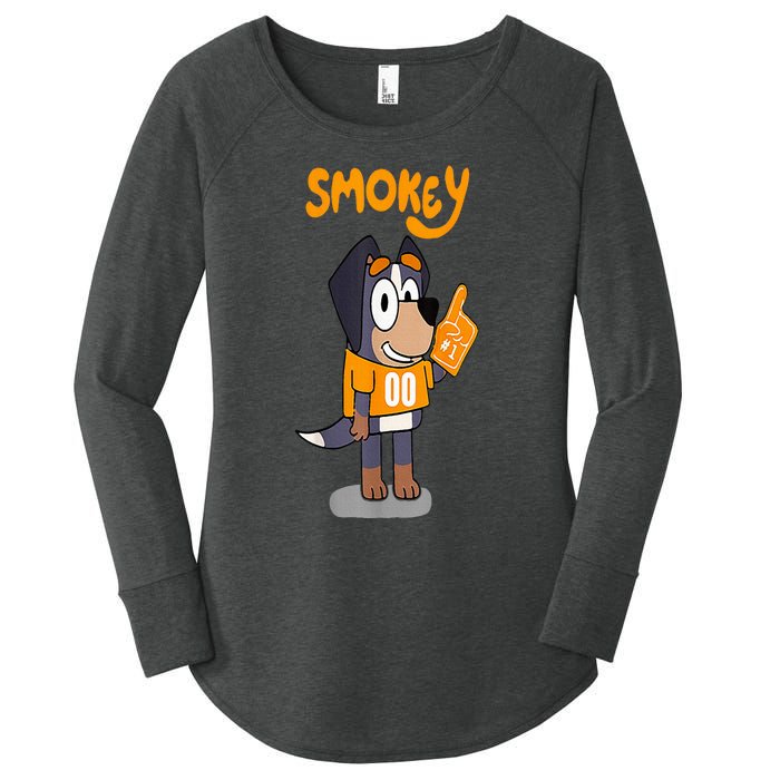 Orange Blooded Tennessee Hound Cartoon Women's Perfect Tri Tunic Long Sleeve Shirt