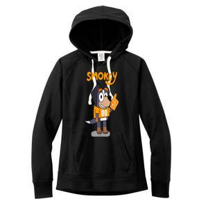 Orange Blooded Tennessee Hound Cartoon Women's Fleece Hoodie