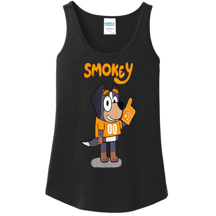 Orange Blooded Tennessee Hound Cartoon Ladies Essential Tank