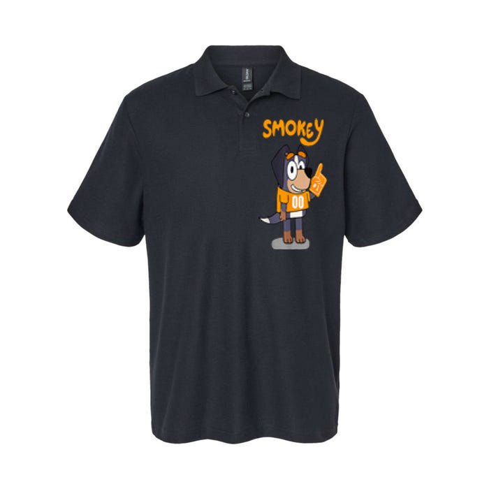 Orange Blooded Tennessee Hound Cartoon Softstyle Adult Sport Polo