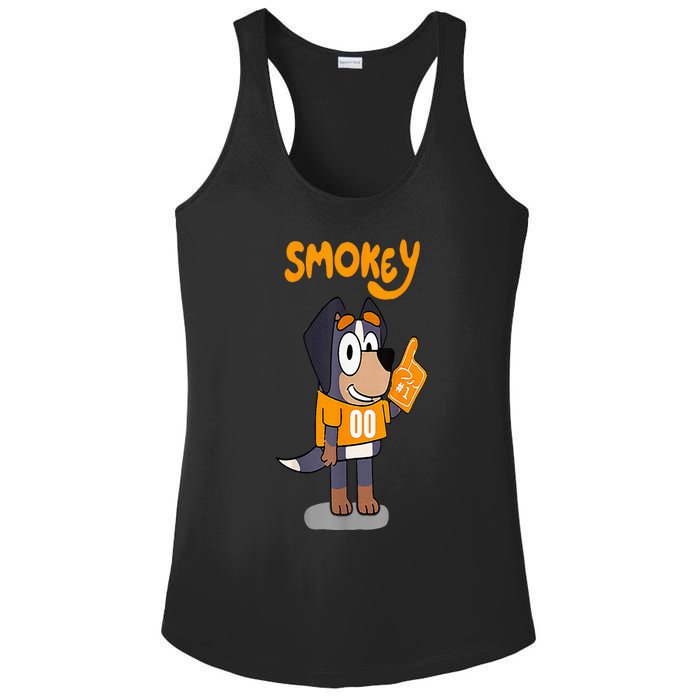 Orange Blooded Tennessee Hound Cartoon Ladies PosiCharge Competitor Racerback Tank