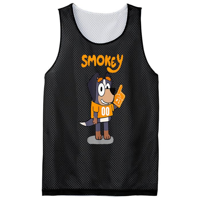 Orange Blooded Tennessee Hound Cartoon Mesh Reversible Basketball Jersey Tank