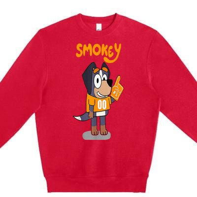 Orange Blooded Tennessee Hound Cartoon Premium Crewneck Sweatshirt