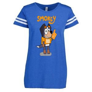 Orange Blooded Tennessee Hound Cartoon Enza Ladies Jersey Football T-Shirt