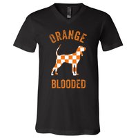 Orange Blooded Tennessee State Pride V-Neck T-Shirt