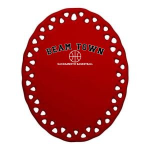 OG Beam Town Sacramento Basketball Ceramic Oval Ornament