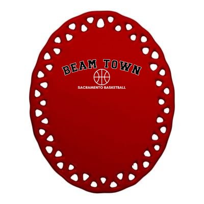 OG Beam Town Sacramento Basketball Ceramic Oval Ornament