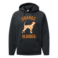 Orange Blooded Tennessee Hound Native Home TN Rocky Top Performance Fleece Hoodie